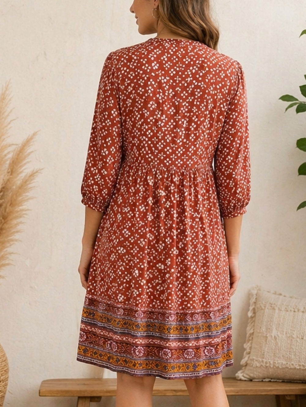 Knox Rose Boho Peasant Dress – Size Medium - Picture 2 of 12